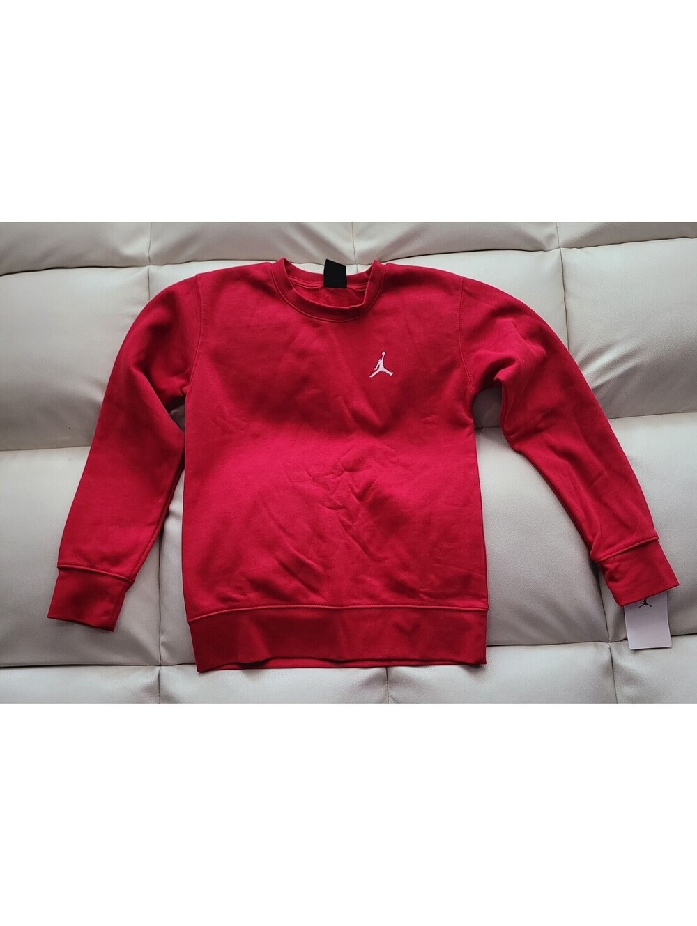 Air Jordan Brand Solid Red Jump Man Kids Sweat Shirt Size Youth Medium